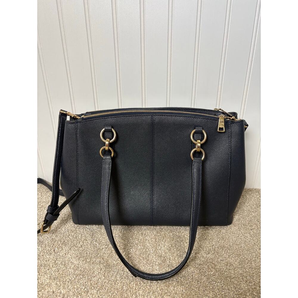 Coach Navy Christie Carry- All Handbag - Picture 2 of 14